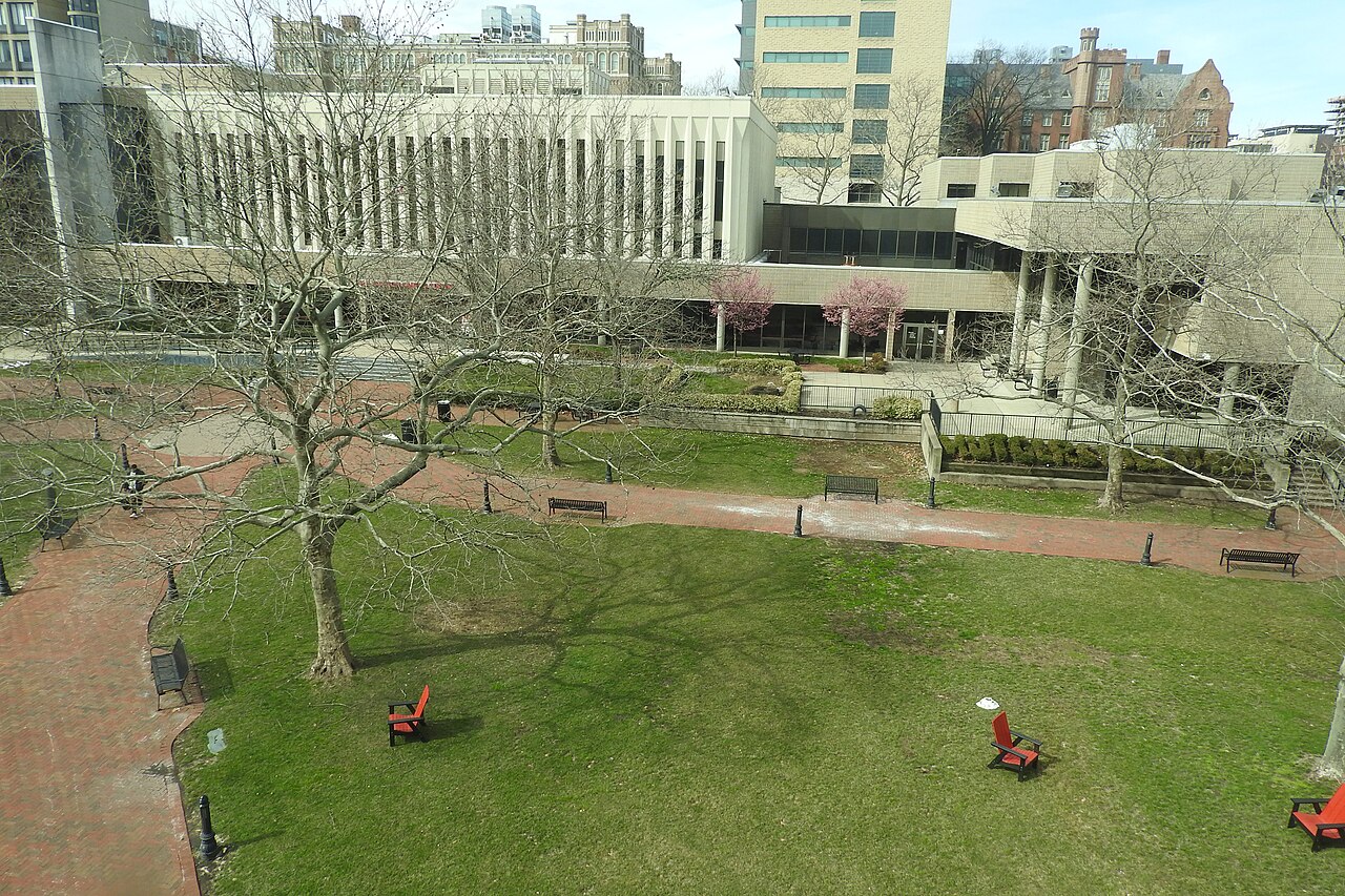 Rutgers Library plaza 2023 uncut jeh, Rutgers University-Newark