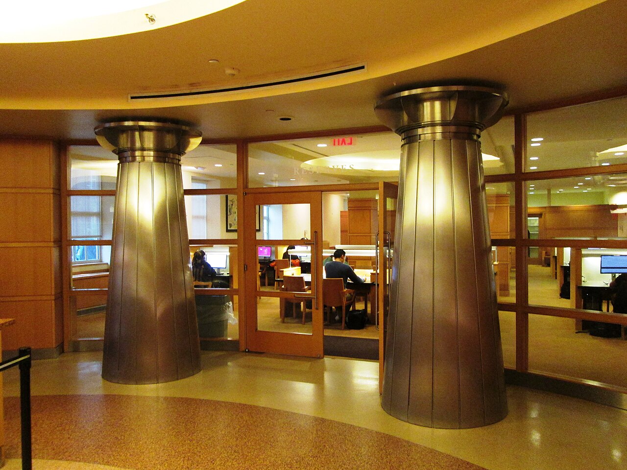 2016 Brooklyn College Library entrance interior, CUNY Brooklyn College